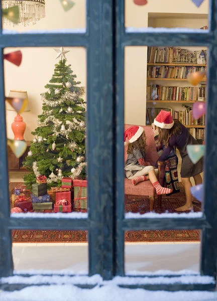 Karácsony ablak — Stock Fotó