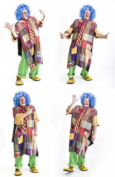 Four clown gestures — Stock Photo, Image