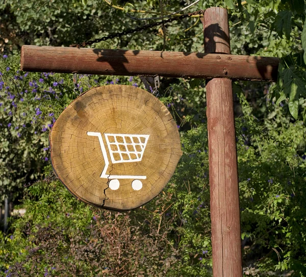 stock image Shooping cart sign