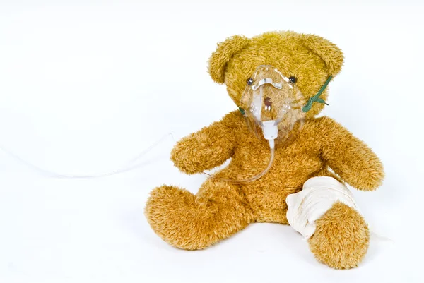 Stock image Wounded teddy