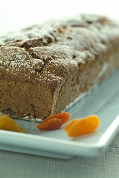 Quick bread with dried apricots — Stock Photo, Image