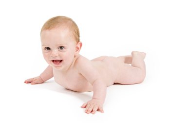 Six months old baby lying clipart