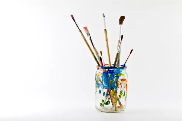 Sanatçı fırçalar — Stok fotoğraf