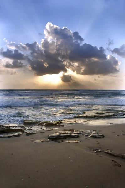 Παραλία ηλιοβασίλεμα — Φωτογραφία Αρχείου
