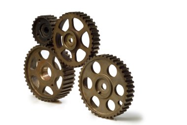 Beyaz cogwheels