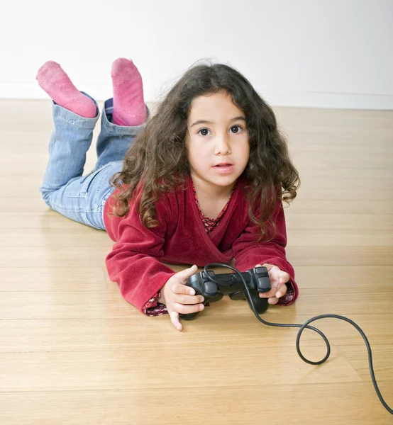 Young girl playstation — Stock Photo, Image