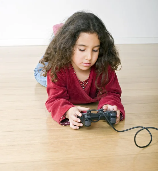 Genç kız playstation — Stok fotoğraf