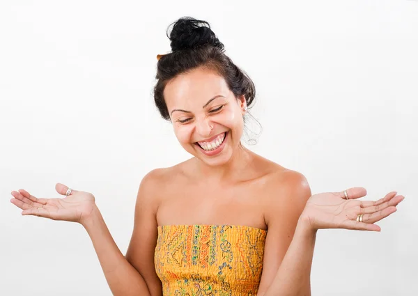 stock image Laughing woman