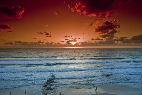Puesta de sol playa — Foto de Stock