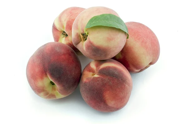 Group of peaches isolated on white — Stock Photo, Image