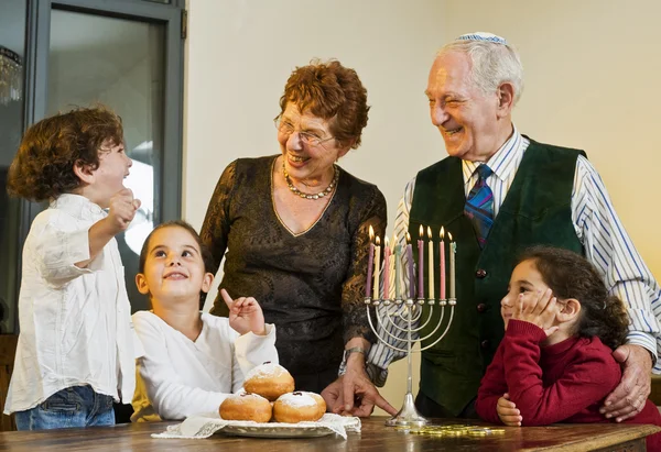 Hanukkah firande — Stockfoto