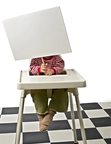 Baby sign chair — Stock Photo, Image