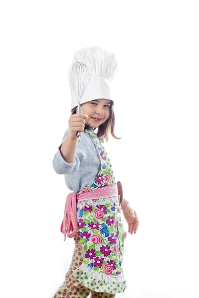 Menina cozinheira — Fotografia de Stock