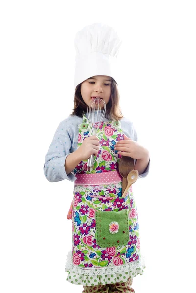 Mały kucharz dziewczyna — Zdjęcie stockowe