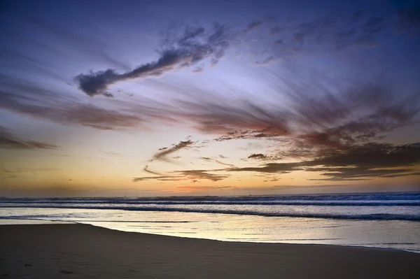 Пляжный закат Герфелии — стоковое фото