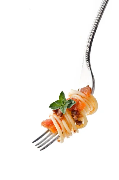 Pasta on fork — Stock Photo, Image