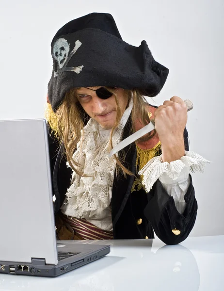 Computador pirata — Fotografia de Stock