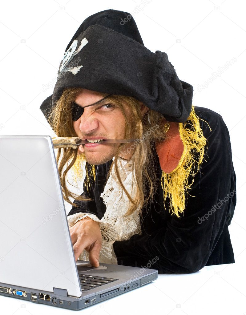 Pirate computer — Stock Photo © NoamArmonn #2217187