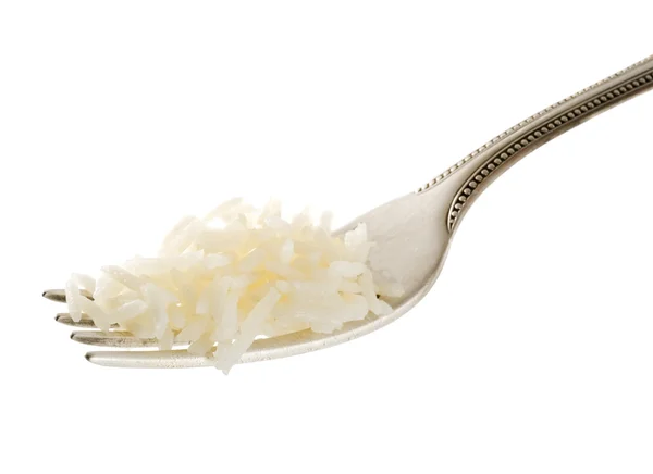 Rice on fork — Stock Photo, Image
