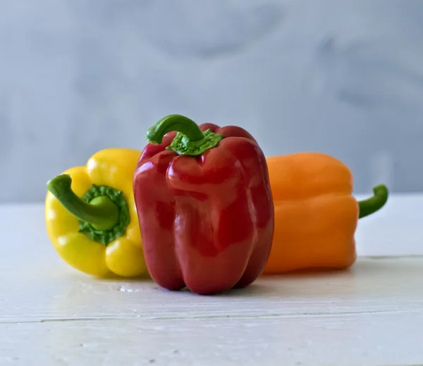 stock image Three bell peppers