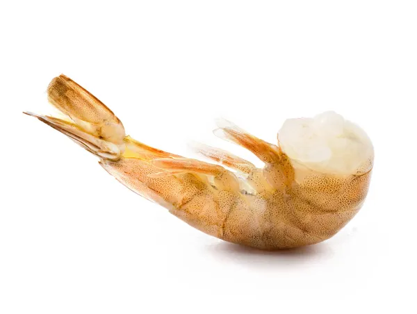 Сырая безголовая креветка — стоковое фото