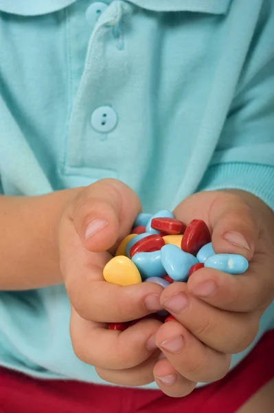 stock image Candies in child hands