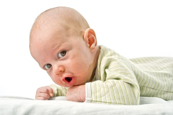 Baby on stomach — Stock Photo, Image