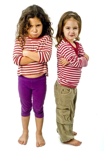 Two girls in quarrel — Stock Photo, Image