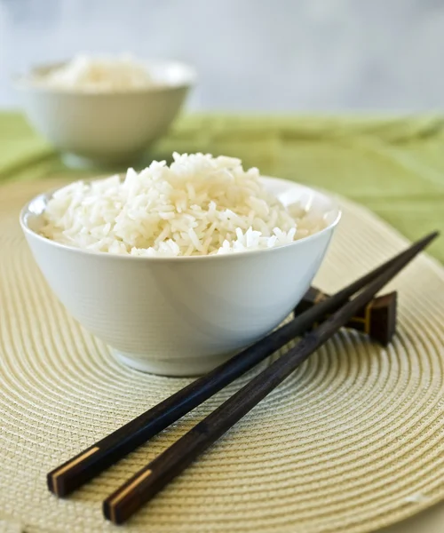 Dwie miski ryżu — Zdjęcie stockowe