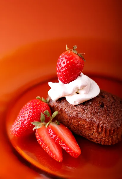 stock image Cake and strawberries