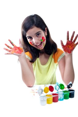 Happy young artist clipart