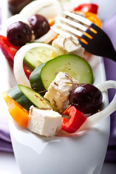 Griekse salade met Marjolein — Stockfoto