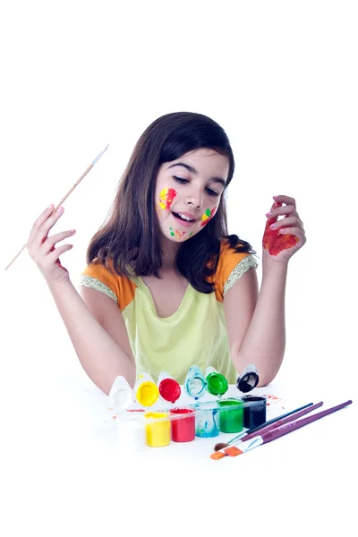 Happy young artist — Stock Photo, Image