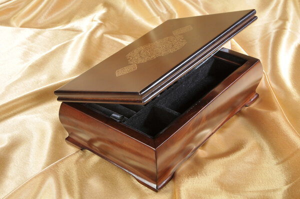 Открытый деревянный ящик
