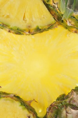 ananas als gele achtergrond