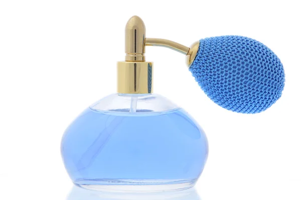 Niebieski butelki perfum — Zdjęcie stockowe