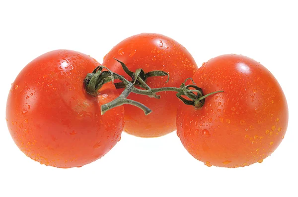 Tři pět červených rajčat — Stock fotografie