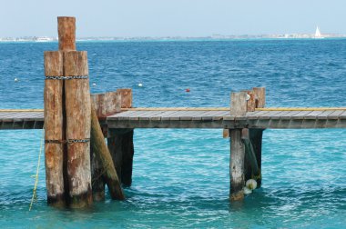 Wood pier - Mexico clipart