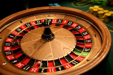 Roulette in casino clipart