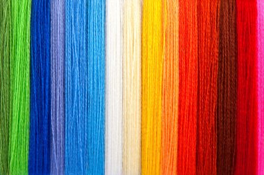 Multi-coloured threads of a wool clipart