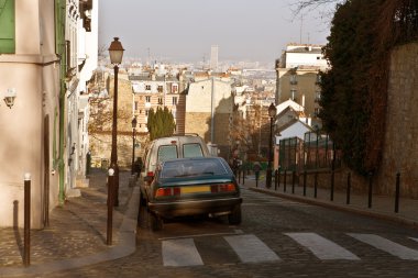 Streets of Paris. Montmartre clipart