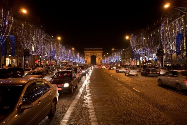Arc de triomphe, gece — Stok fotoğraf