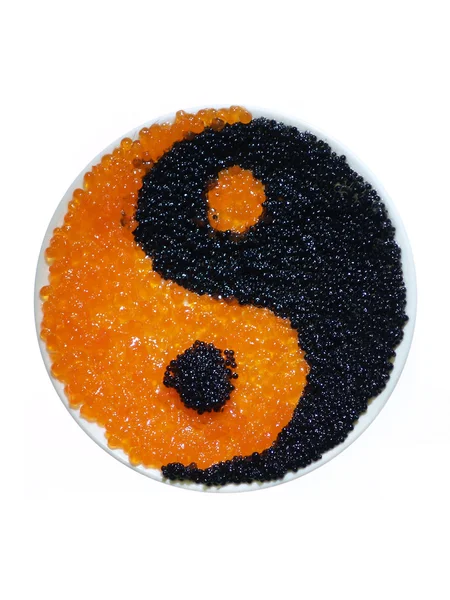 stock image Yin yang caviar