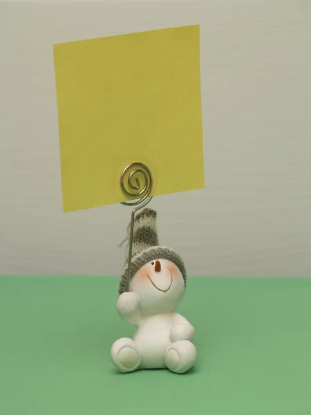 stock image The snowball souvenir with note