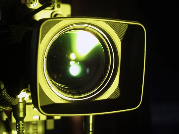 Lente óptica da câmara de vídeo — Fotografia de Stock