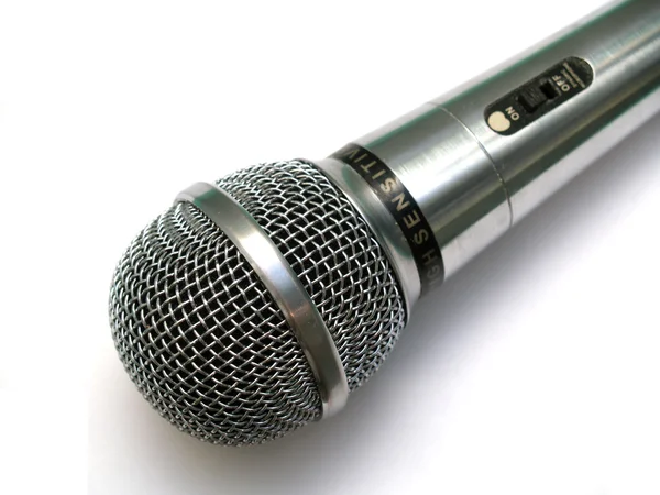 Microfone de prata — Fotografia de Stock