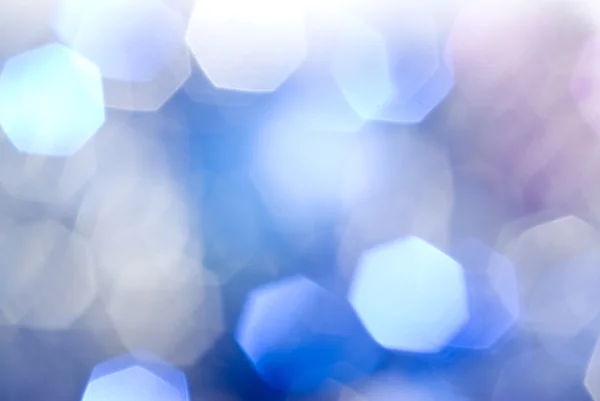 Blue christmas lichte achtergrond — Stockfoto