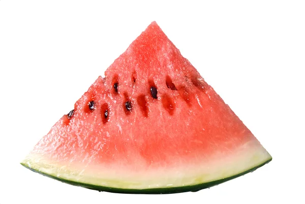 Red watermelon slice isolated on white — Stock Photo, Image