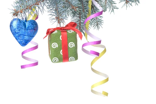 Kerstcadeau en decoratie — Stockfoto