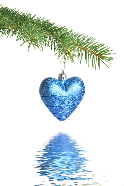Jul boll på gran träd — Stockfoto